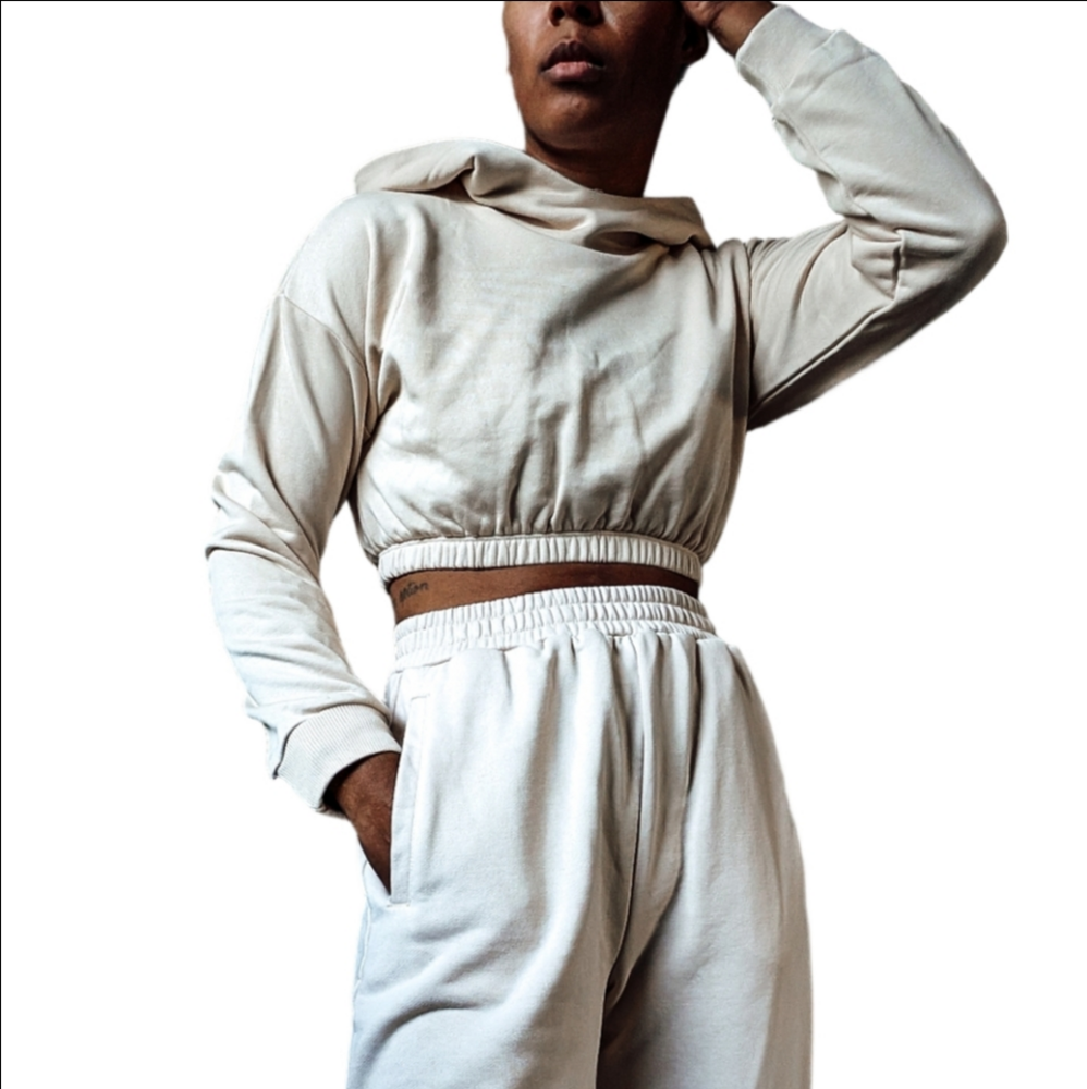 NWOT Naked Wardrobe Cropped Cream Sweater